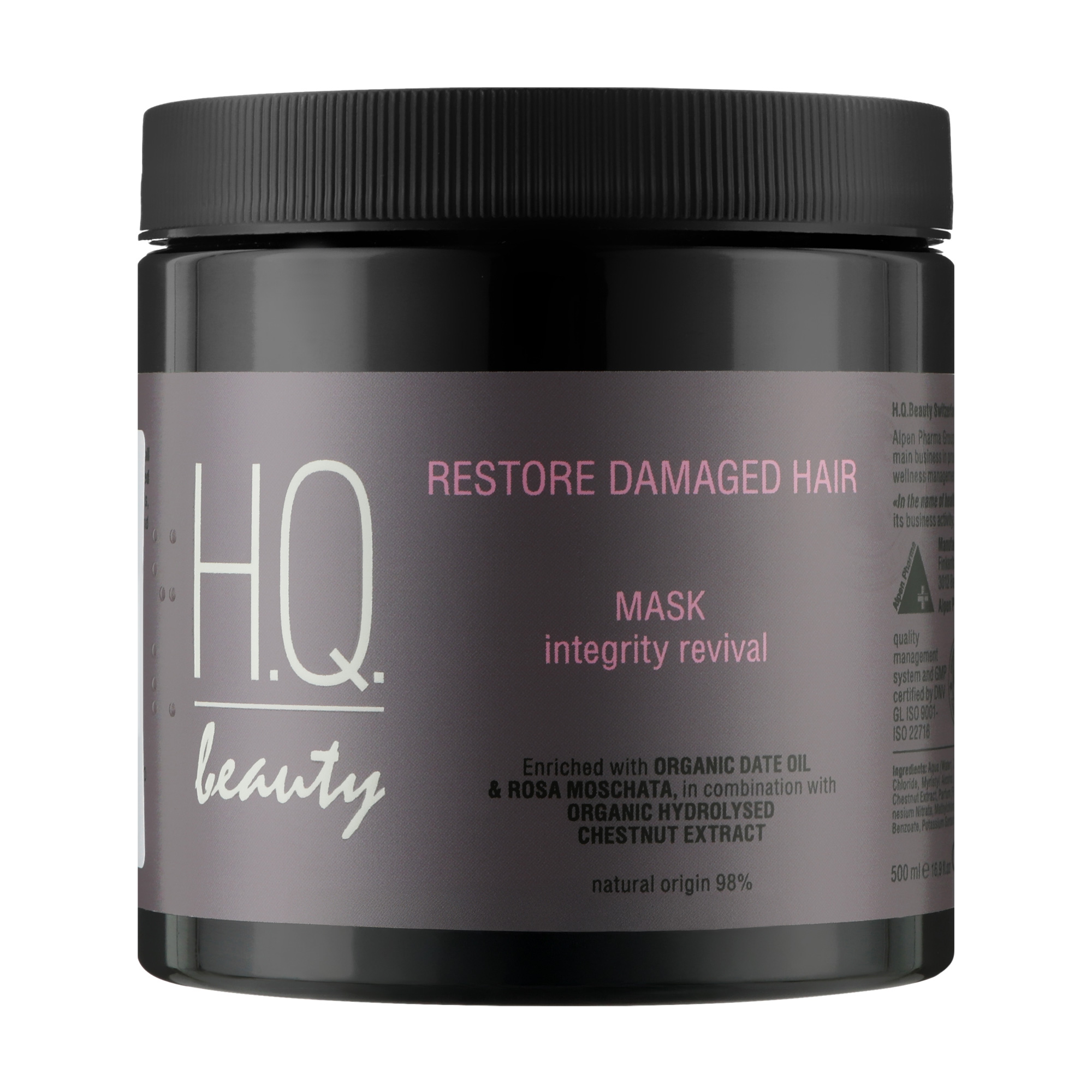 Маска H.Q. Beauty Restore Mask для пошкодженого волосся, 500 мл